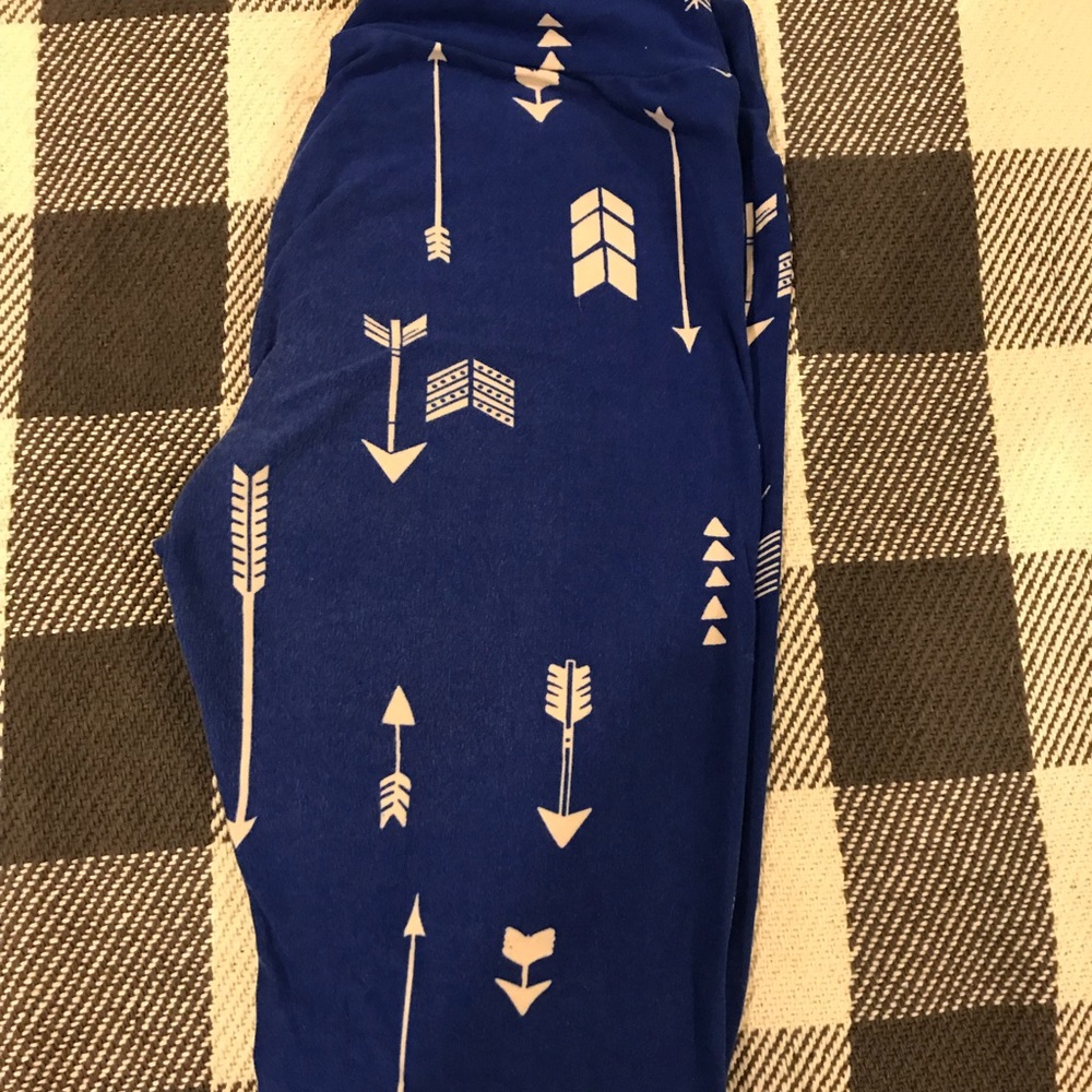 OS UNICORN LuLaRoe Blue/White arrow leggings
